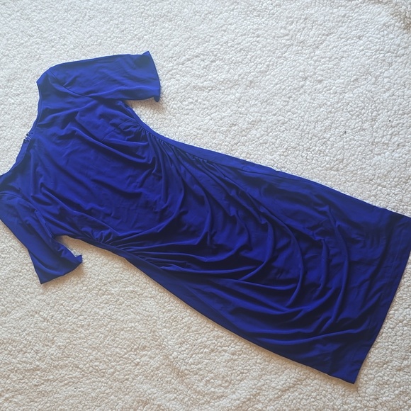 Vince Camuto Midi dress cob cobalt purple women’s size 8 - Picture 5 of 14